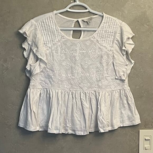 Lucky Brand Embroidered Dolman Top M - Boho Chic! - Picture 8 of 14